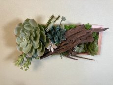画像2: フェイク多肉植物寄せ植え風壁飾り (2)