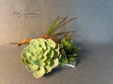 画像1: フェイク多肉植物寄せ植え風アレンジ (1)